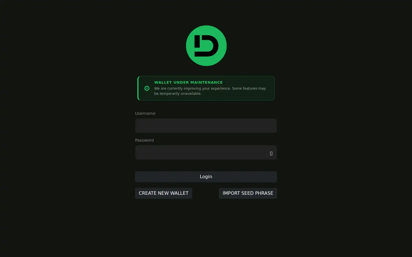 Screenshot of delta-wallet.com