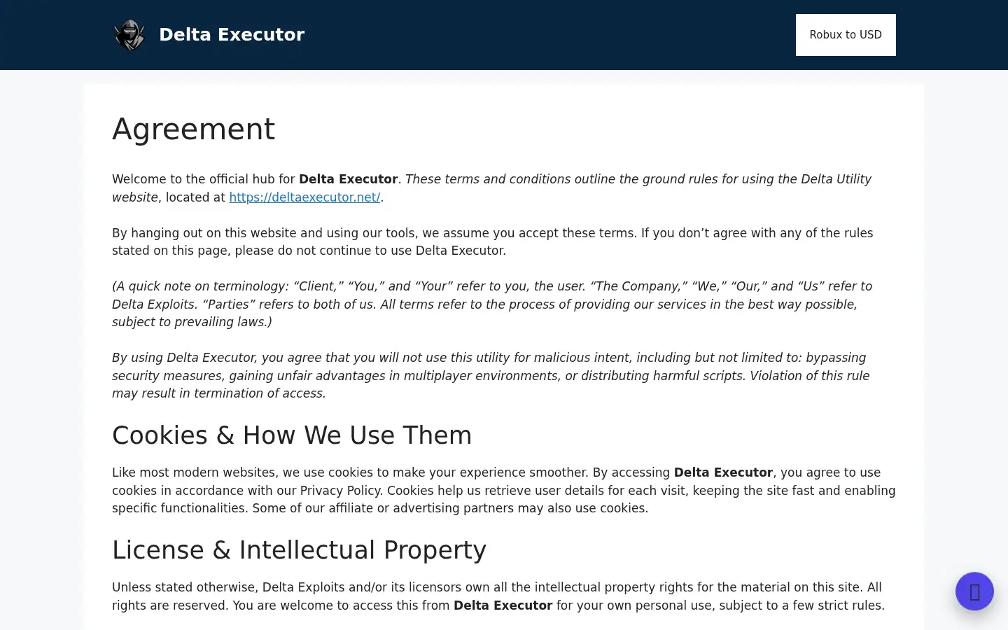 Screenshot of deltaexecutor.net
