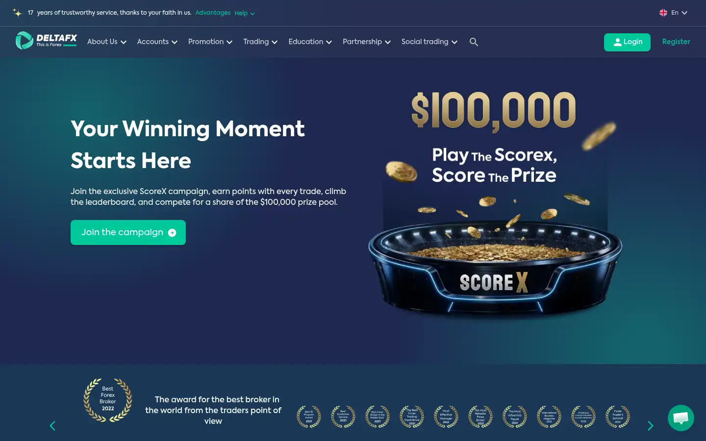 Screenshot of deltafx.com