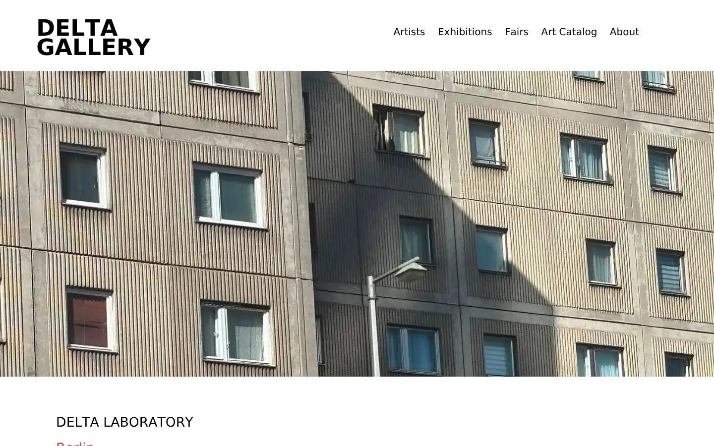 Screenshot of deltagallery.art