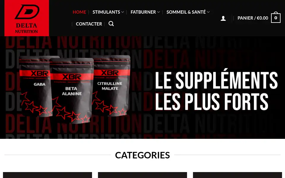 Screenshot of deltanutrition.fr