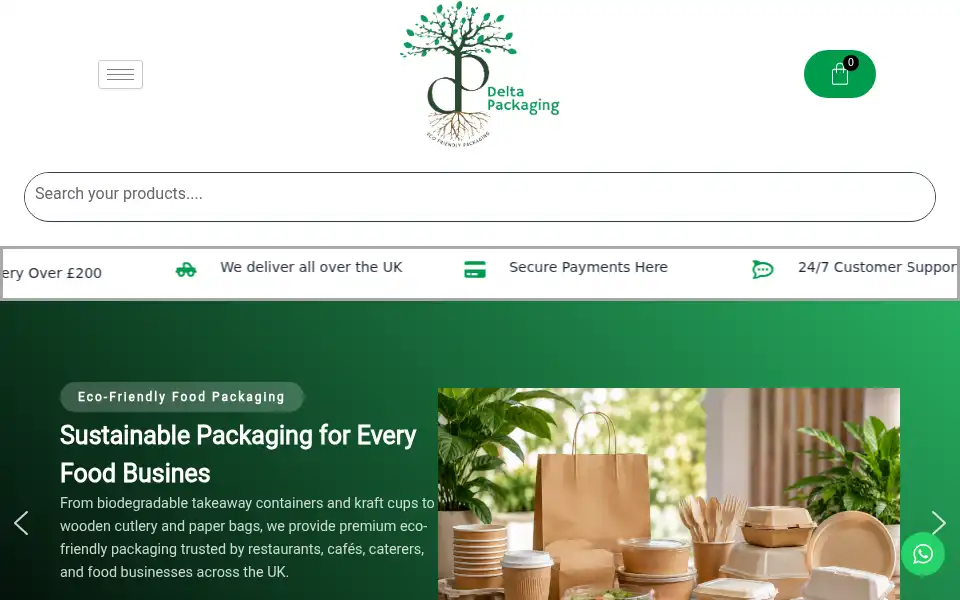 Screenshot of deltapackaging.co.uk