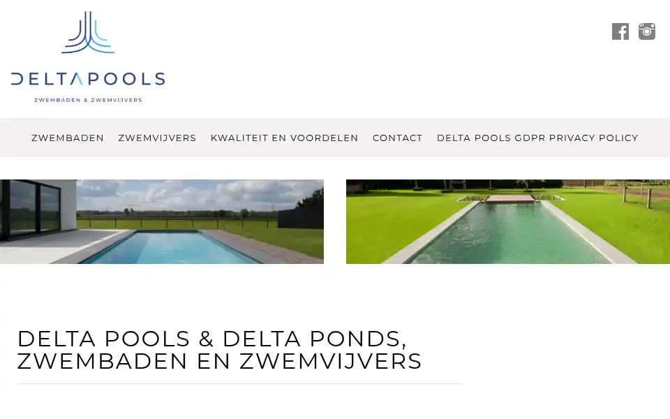Screenshot of deltapools.be