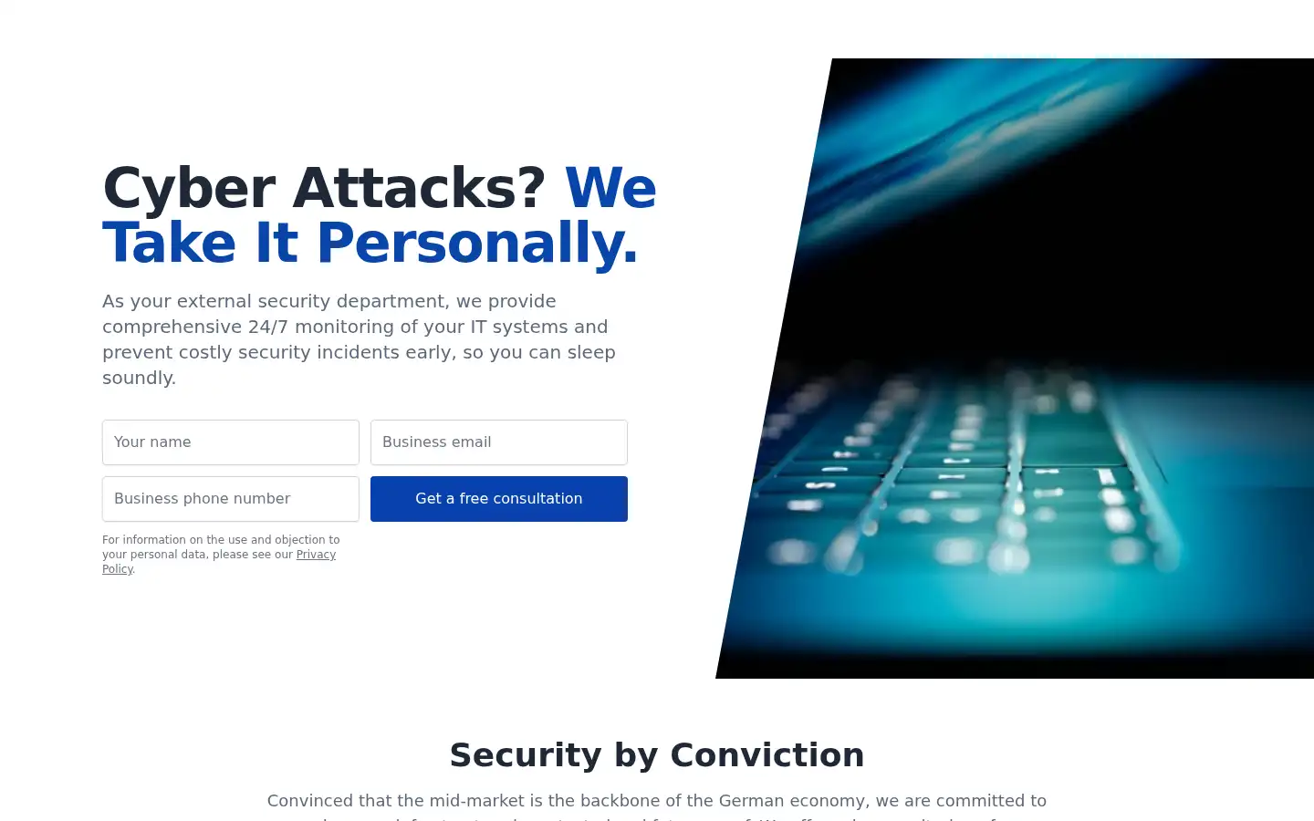 Screenshot of deltasecure.de