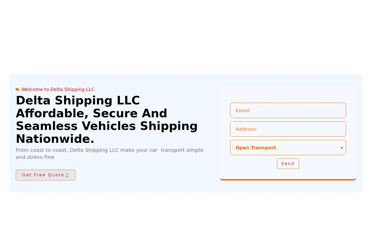 Screenshot of deltashippingllc.us