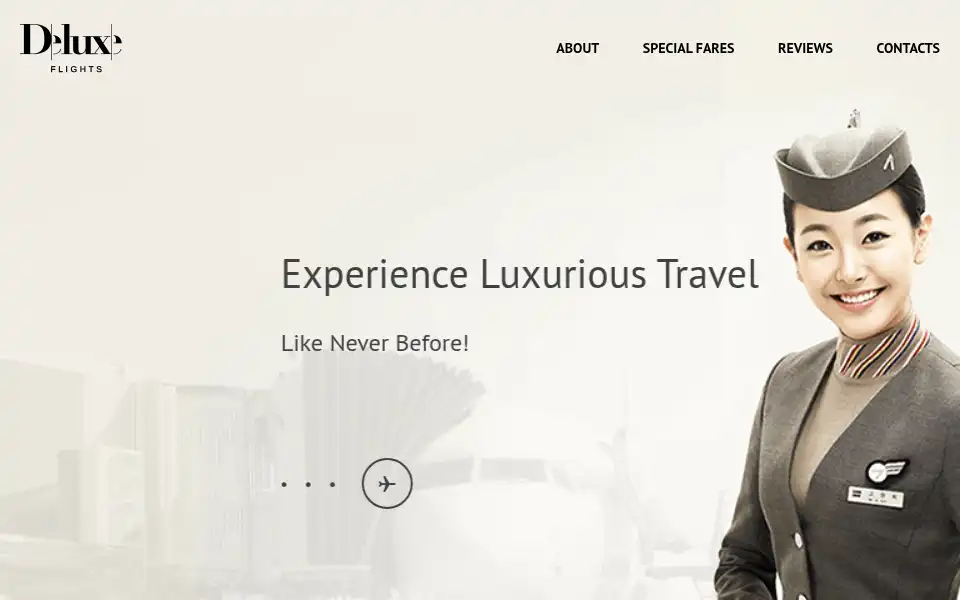 Screenshot of deluxeflights.com
