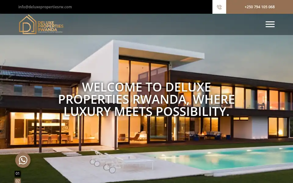 Screenshot of deluxepropertiesrw.com