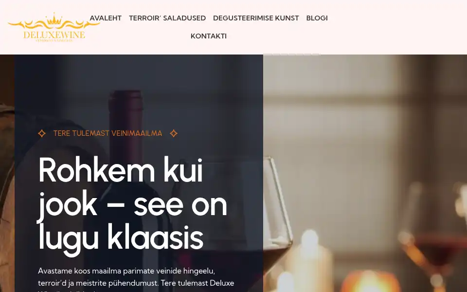 Screenshot of deluxewine.ee