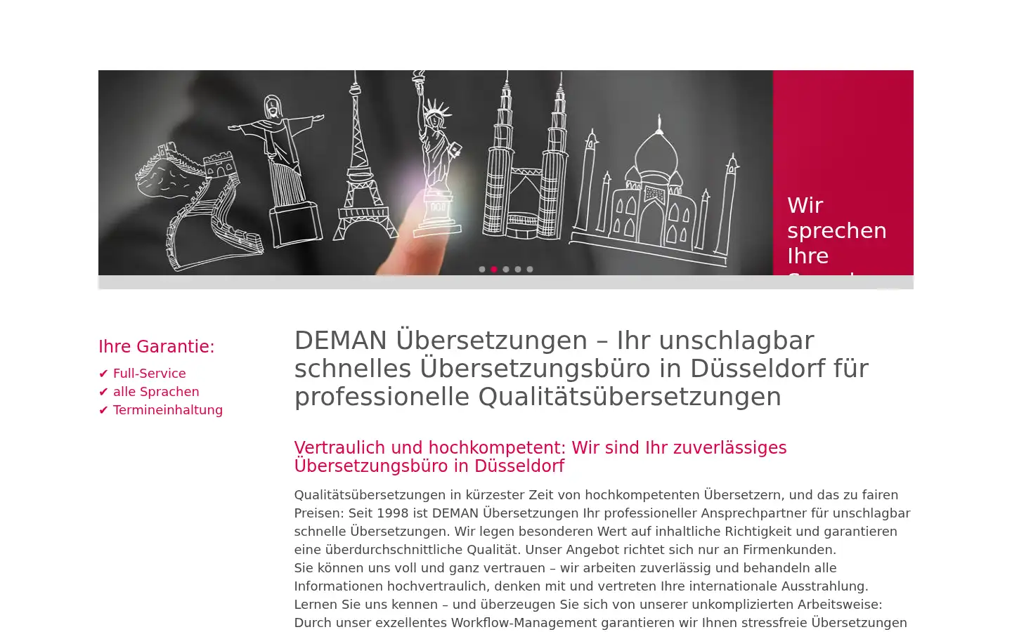 Screenshot of deman-uebersetzungen.com