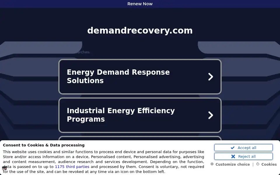 Screenshot of demandrecovery.com