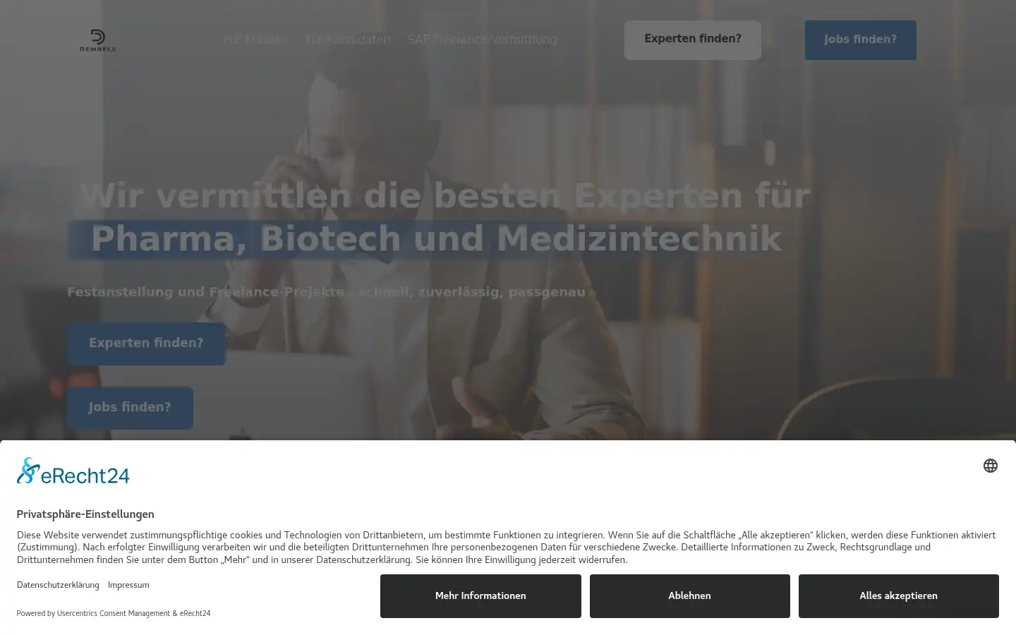 Screenshot of dembele-consulting.de