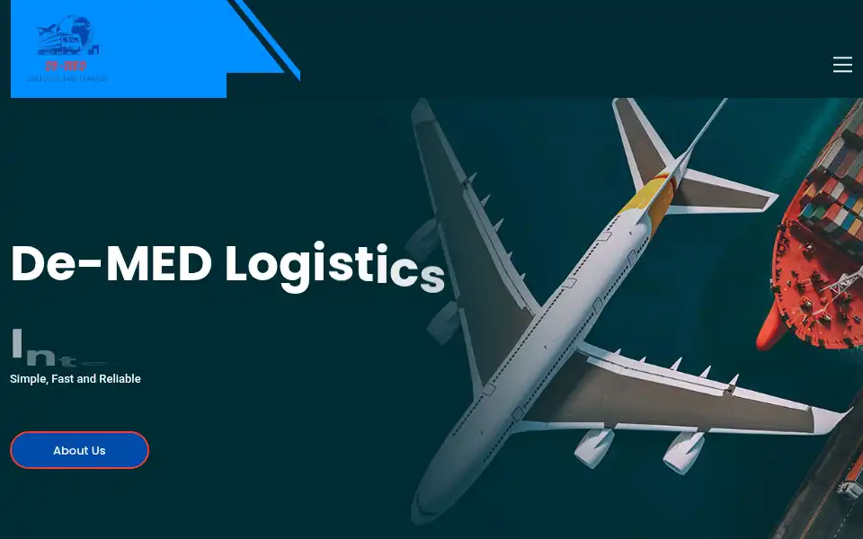 Screenshot of demedlogistics.co.uk