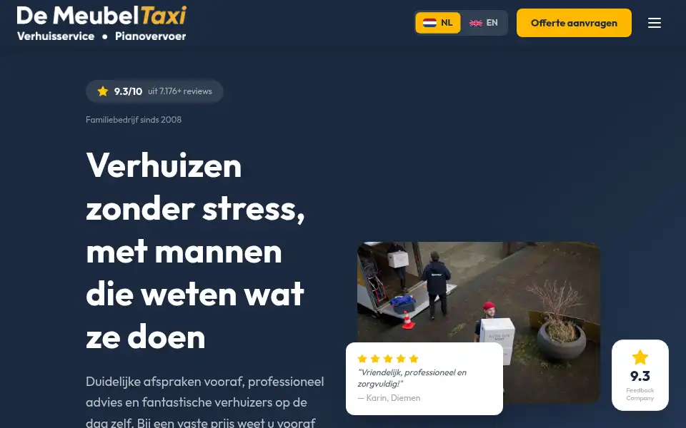 Screenshot of demeubeltaxi.nl