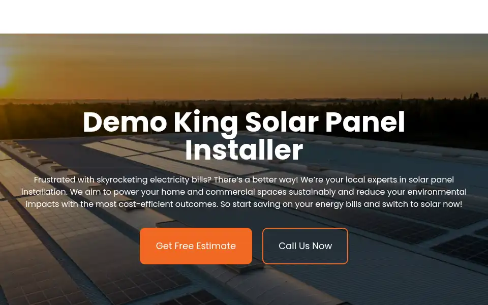 Screenshot of demokingsolar.com