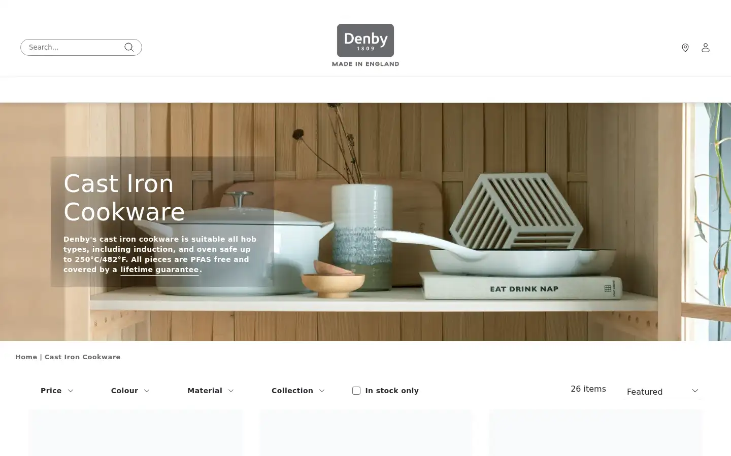 Screenshot of denbypottery.com