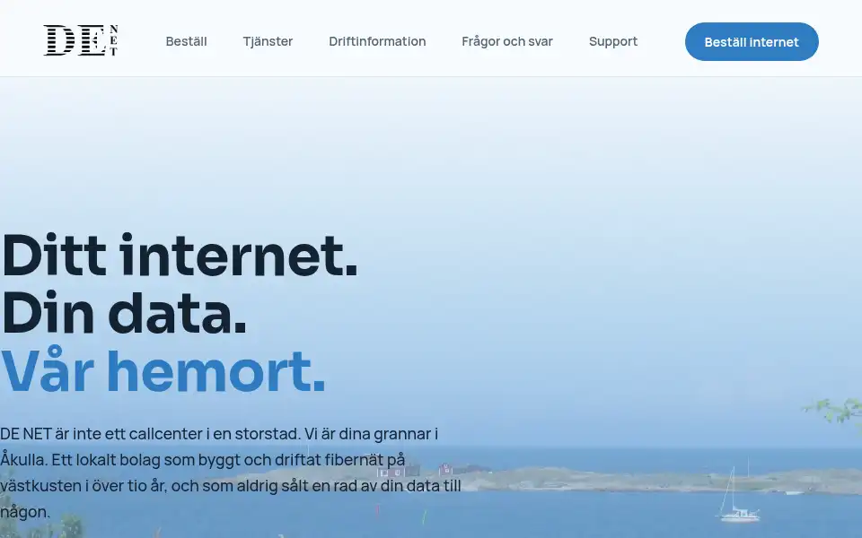 Screenshot of denet.se