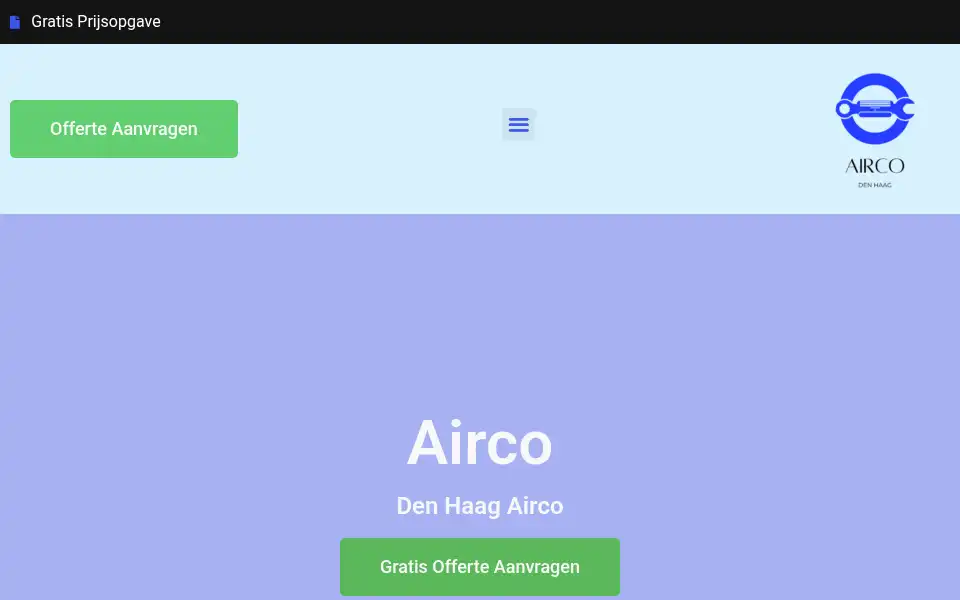 Screenshot of denhaagairco.com
