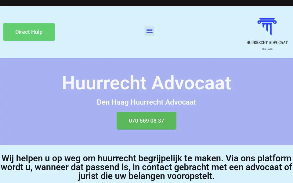 Screenshot of denhaaghuurrechtadvocaat.com