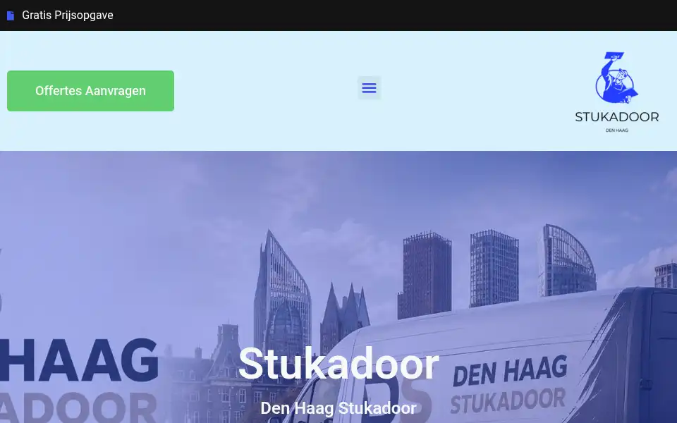 Screenshot of denhaagstukadoor.com