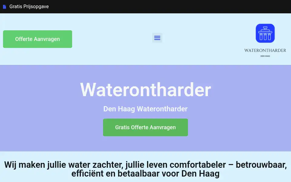 Screenshot of denhaagwaterontharder.com