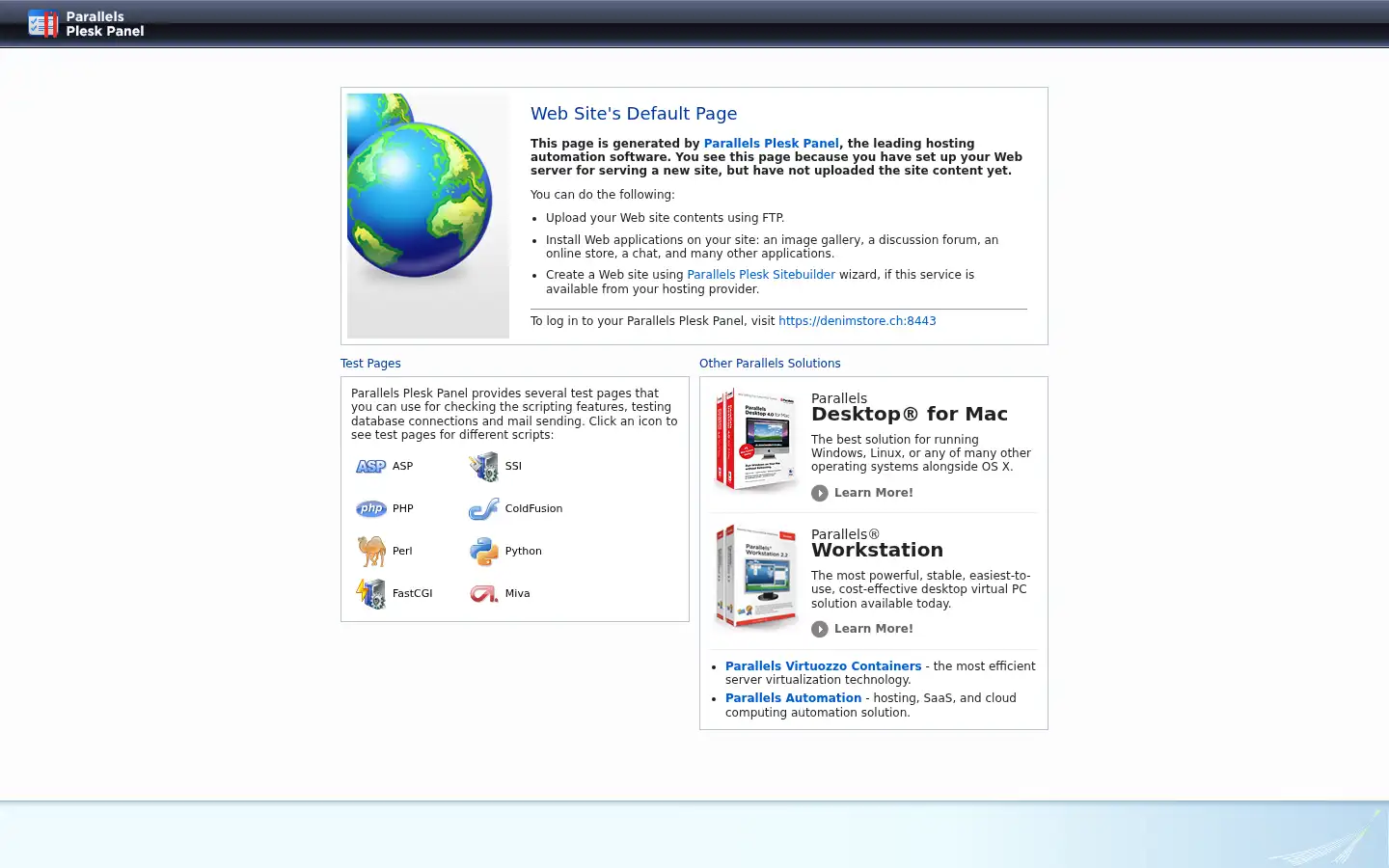 Screenshot of denimstore.ch