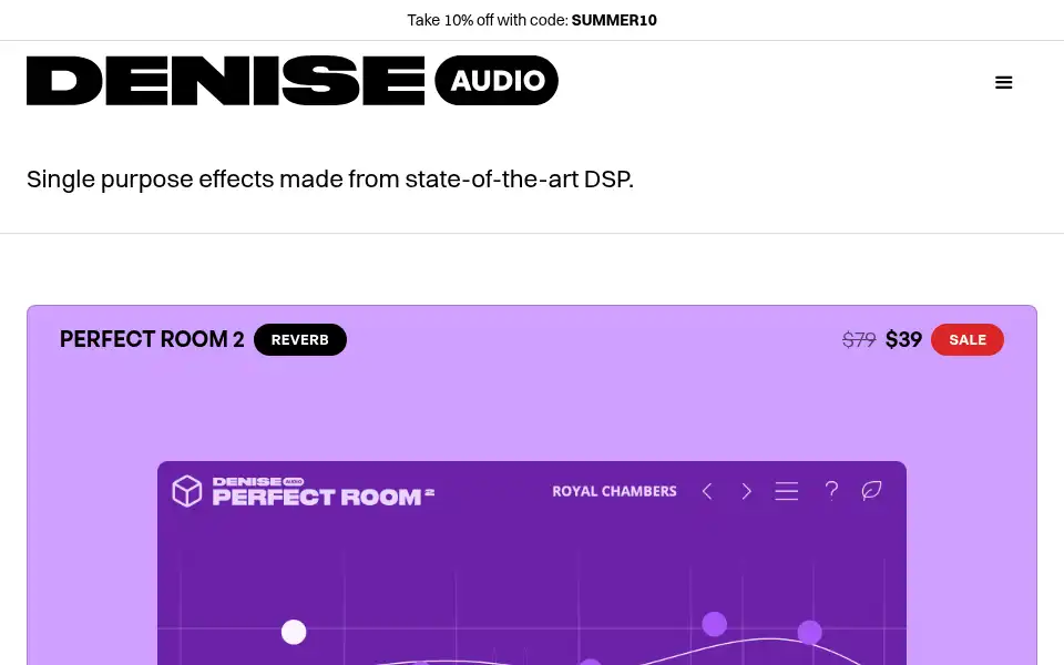 Screenshot of denise.io