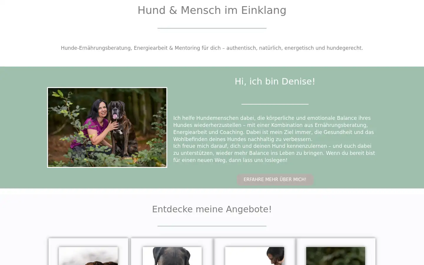 Screenshot of denisekrattiger.com