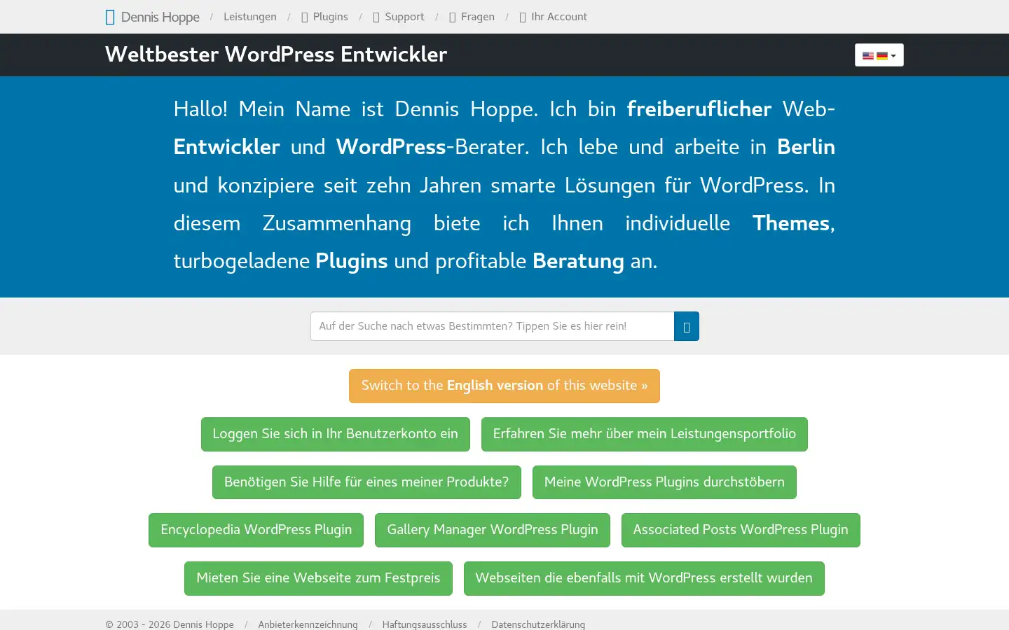 Screenshot of dennishoppe.de