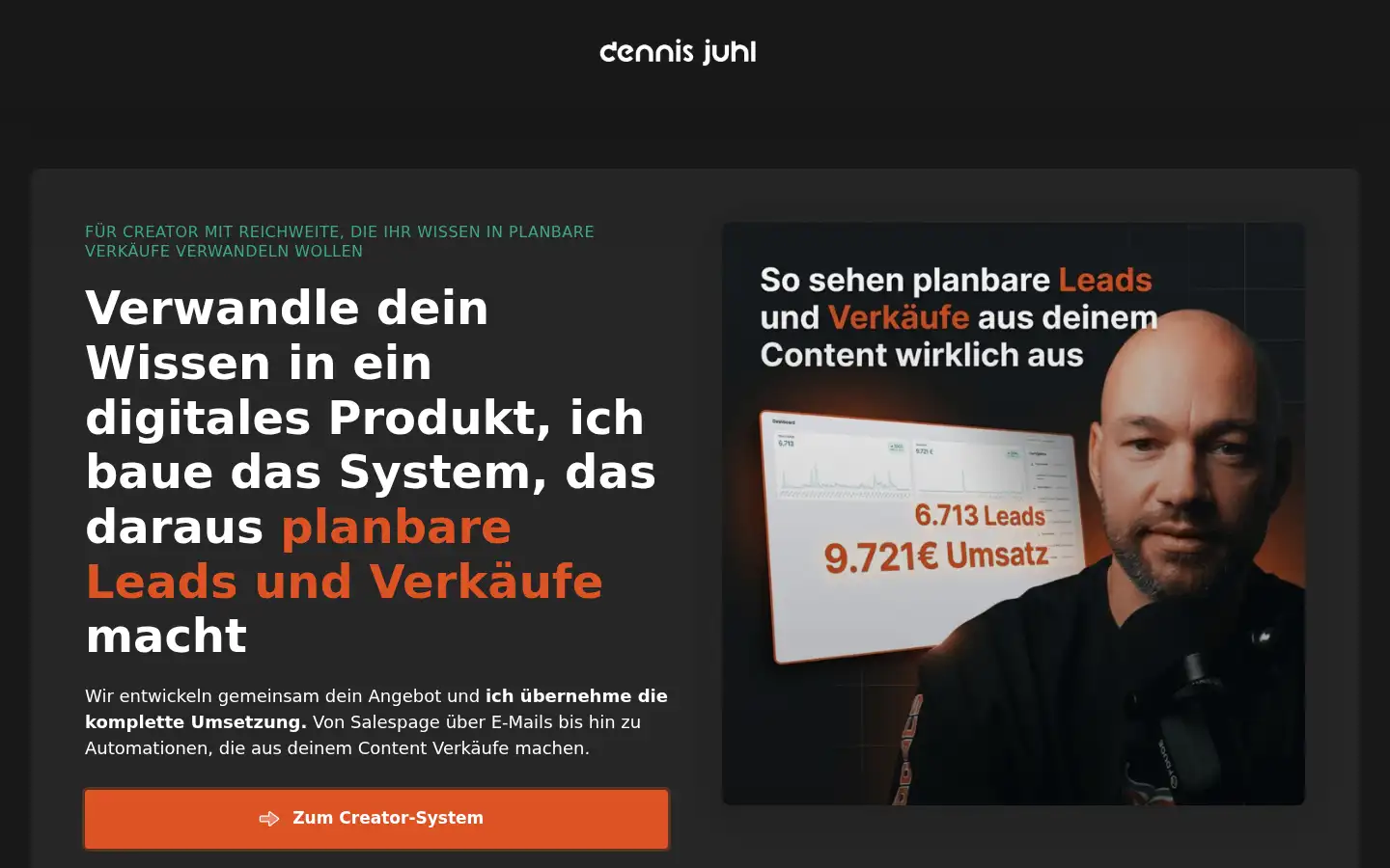 Screenshot of dennisjuhl.com