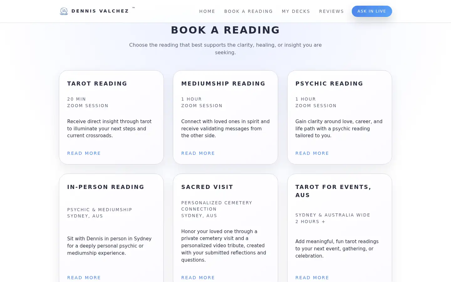Screenshot of dennisvalchez.com
