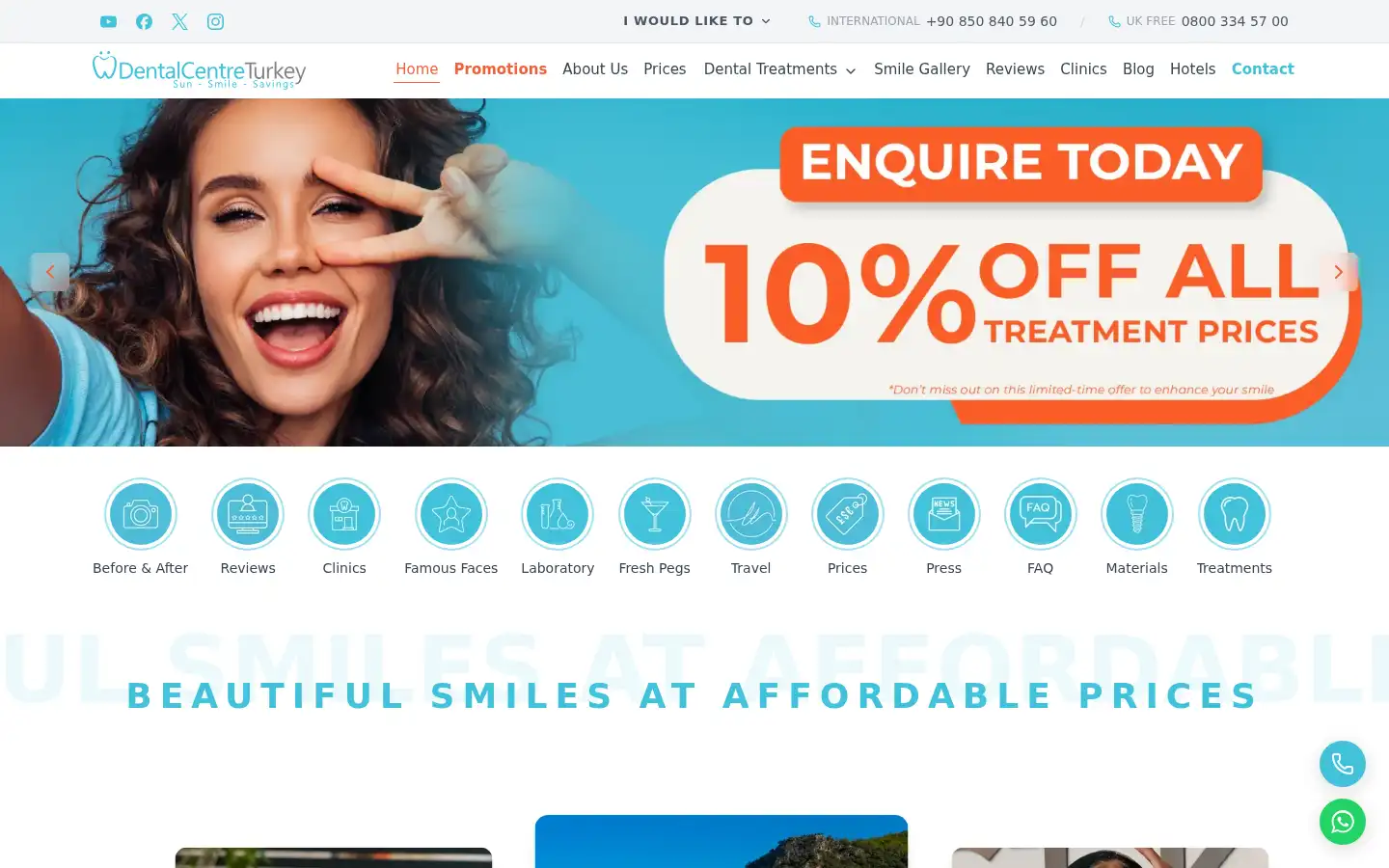 Screenshot of dentalcentreturkey.com