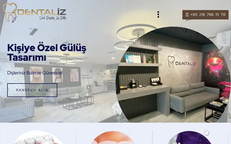 Screenshot of dentaliz.com.tr