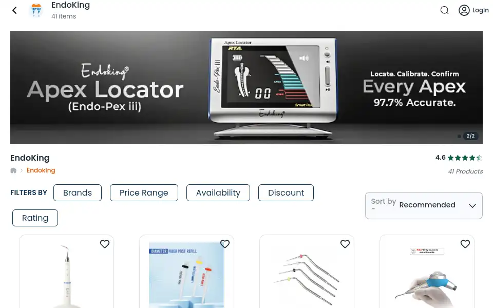 Screenshot of dentalkart.com