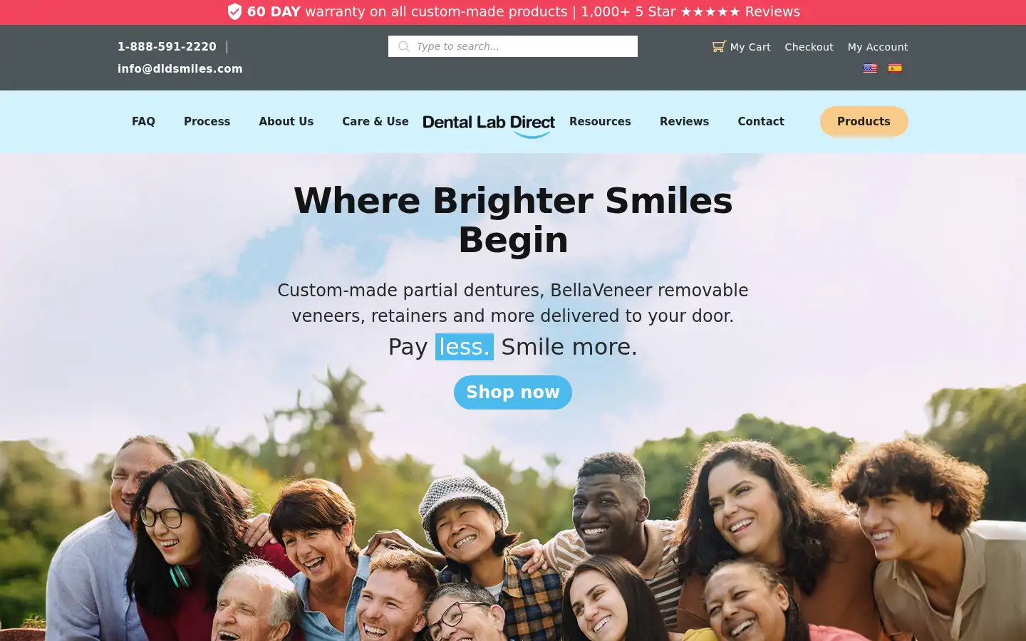Screenshot of dentallab-direct.com