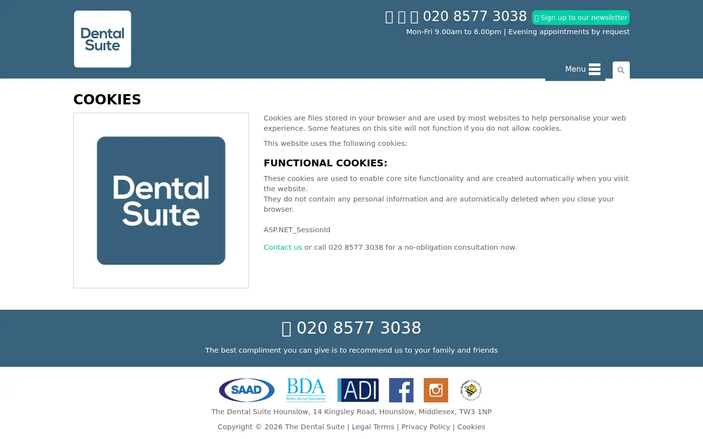 Screenshot of dentalsuitehounslow.co.uk