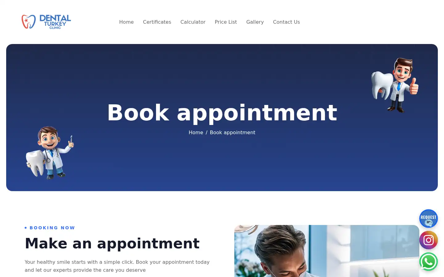 Screenshot of dentalturkey.clinic