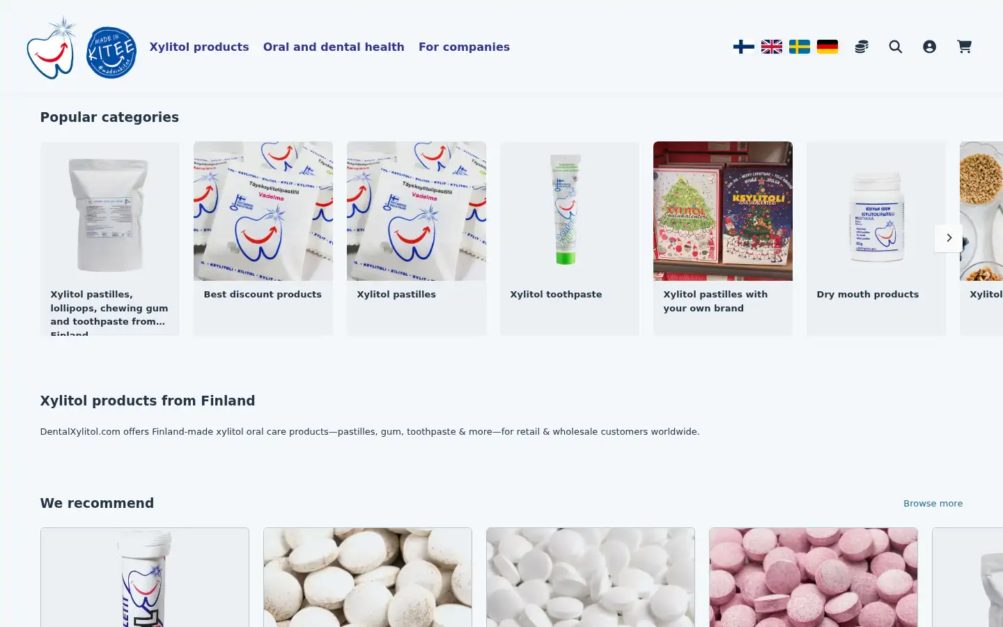 Screenshot of dentalxylitol.com