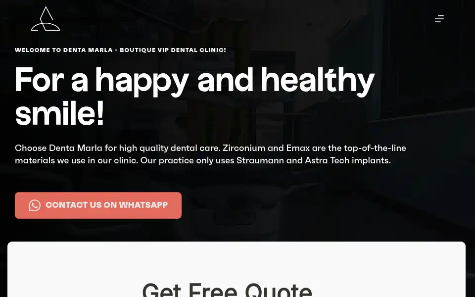 Screenshot of dentamarla.com