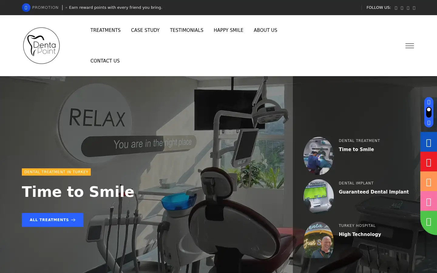 Screenshot of dentapointinternational.com