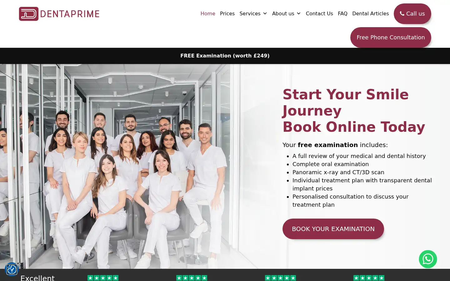 Screenshot of dentaprime.co.uk