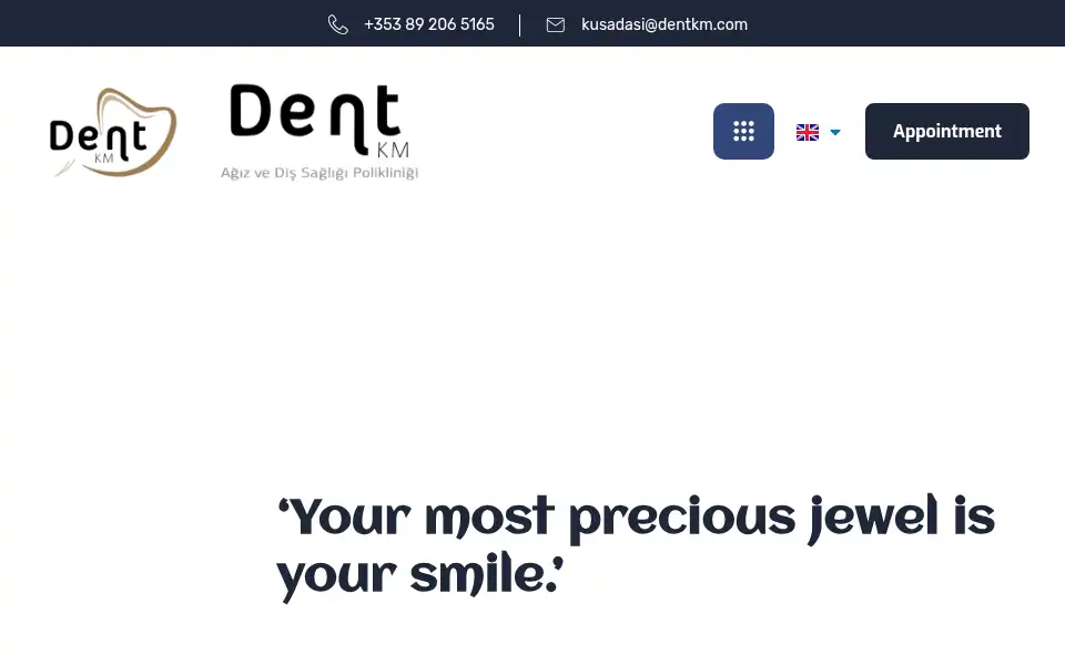 Screenshot of dentkm.com