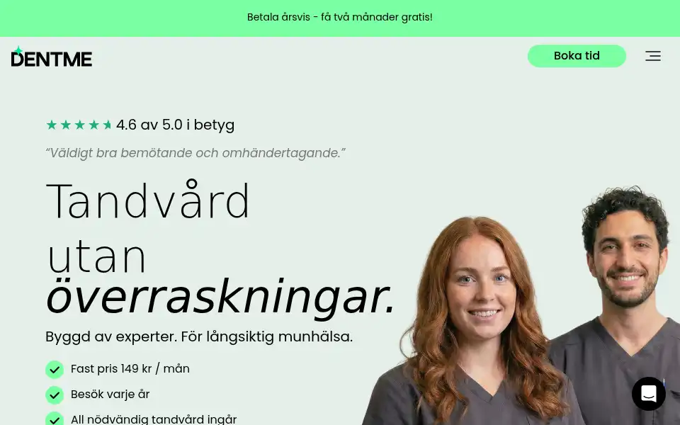 Screenshot of dentme.com