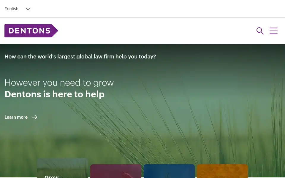 Screenshot of dentons.com