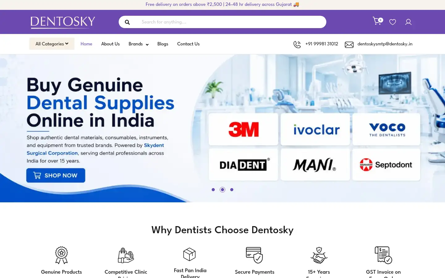Screenshot of dentosky.in