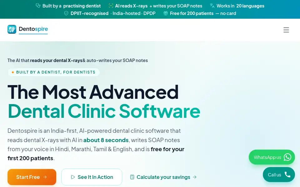Screenshot of dentospire.com