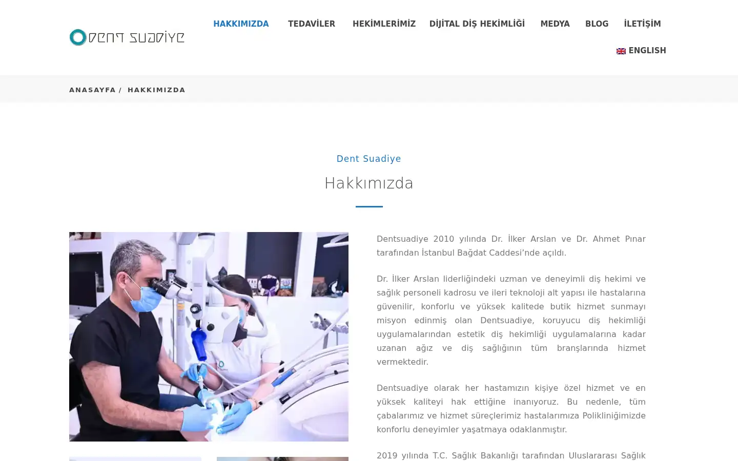 Screenshot of dentsuadiye.com