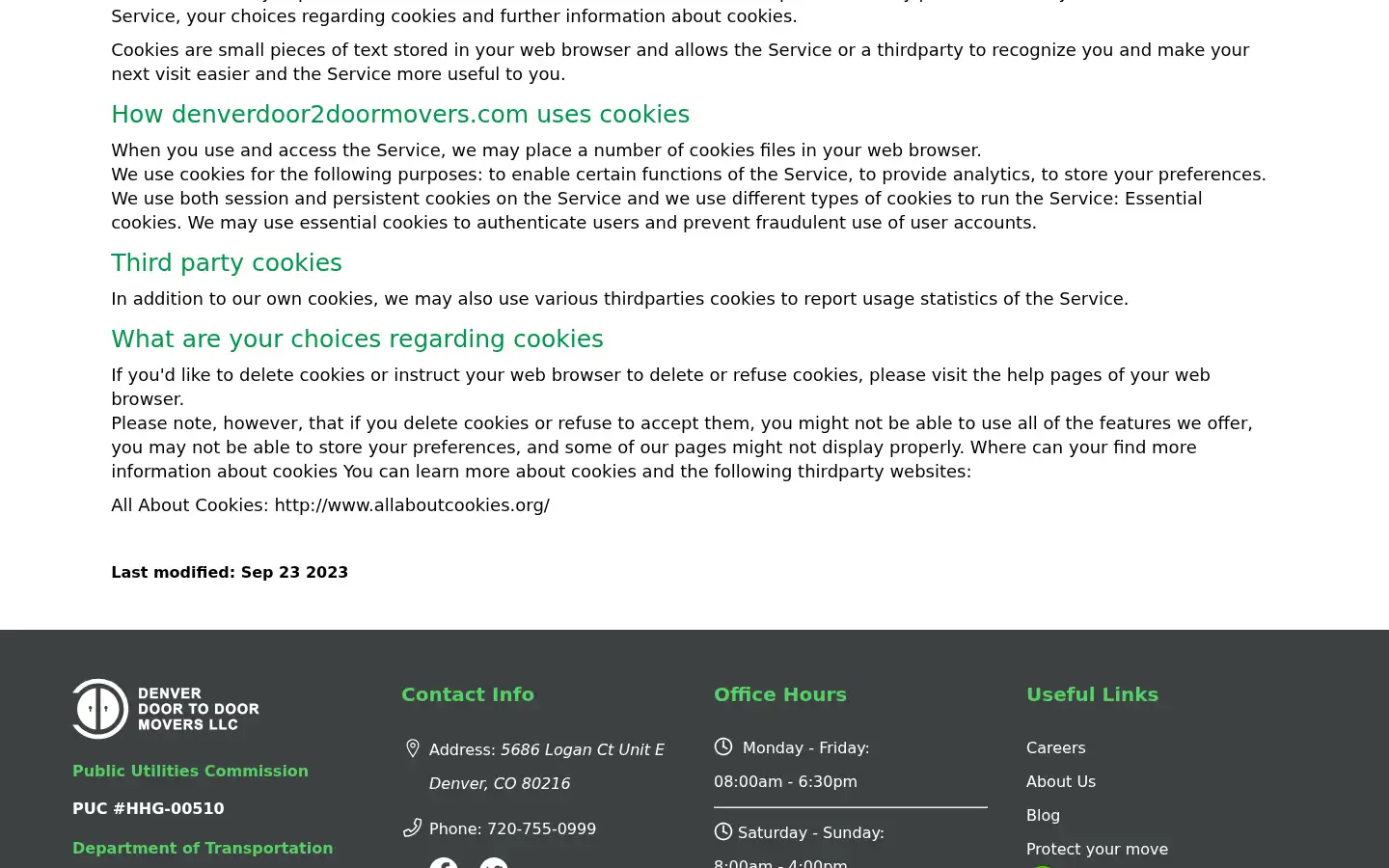 Screenshot of denverdoor2doormovers.com