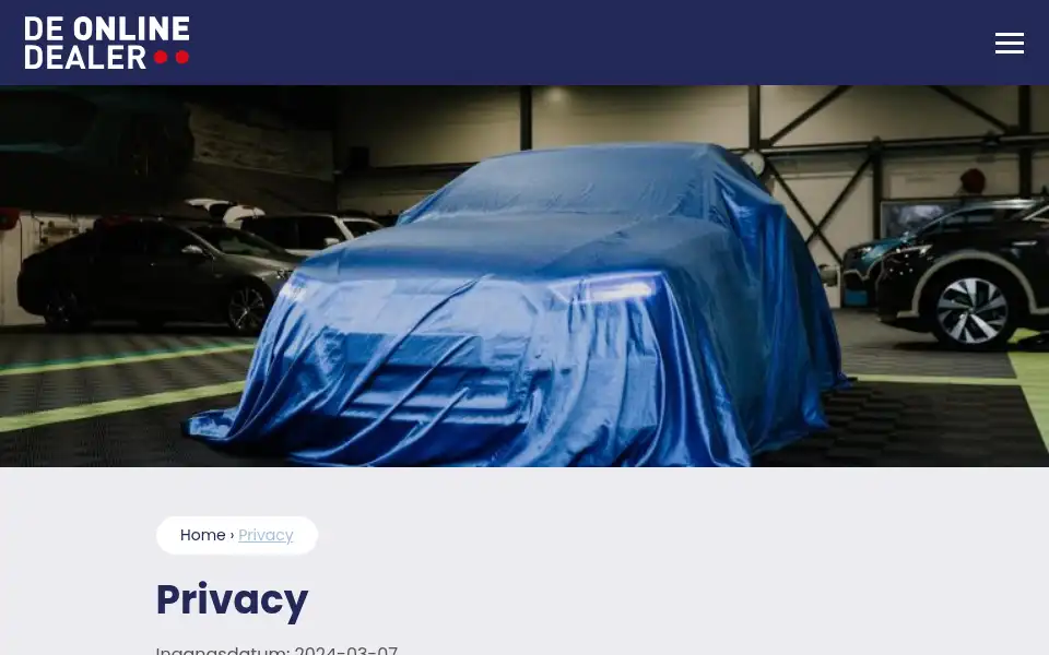 Screenshot of deonlinedealer.nl