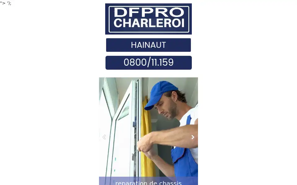 Screenshot of depanfenetres-charleroi.be