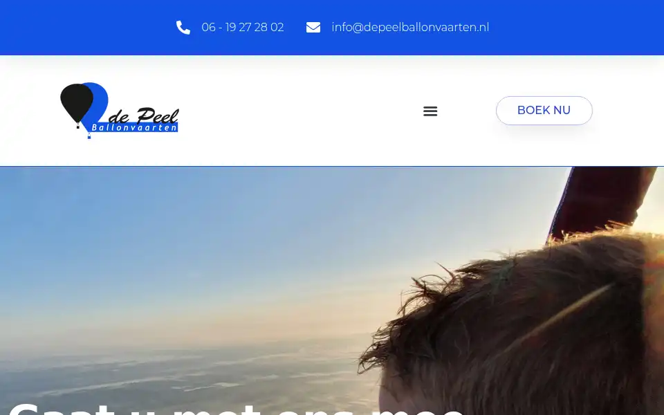 Screenshot of depeelballonvaarten.nl